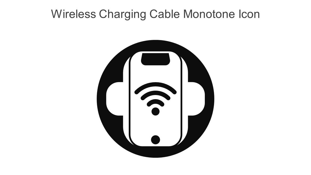 Wireless Charging Cable Monotone Icon In Powerpoint Pptx Png And Editable Eps Format