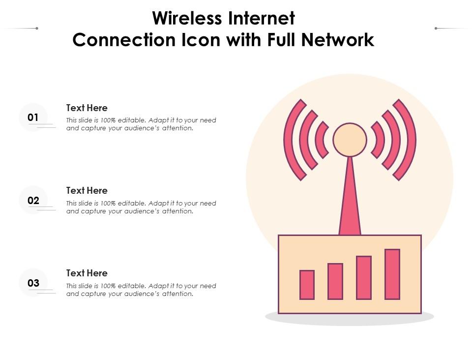 Wireless internet connection icon with full network Slide01