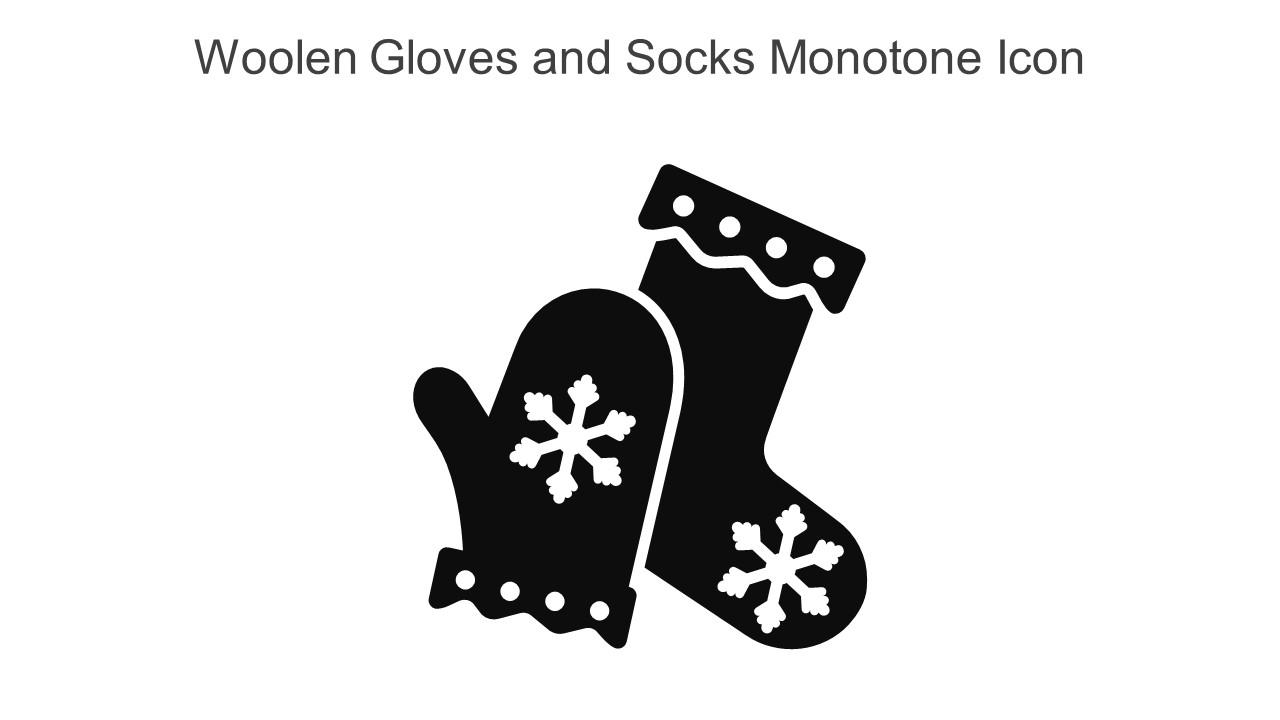 Woolen Gloves And Socks Monotone Icon In Powerpoint Pptx Png And Editable Eps Format Slide01