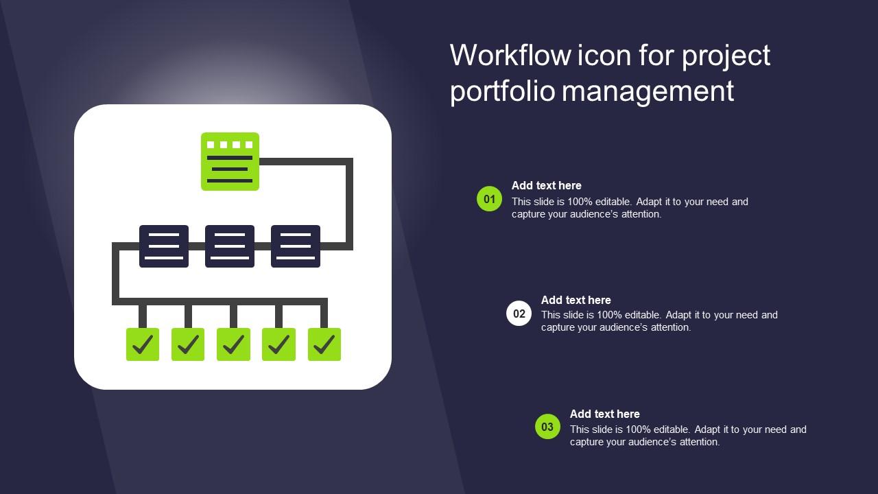 Workflow Icon For Project Portfolio Management
