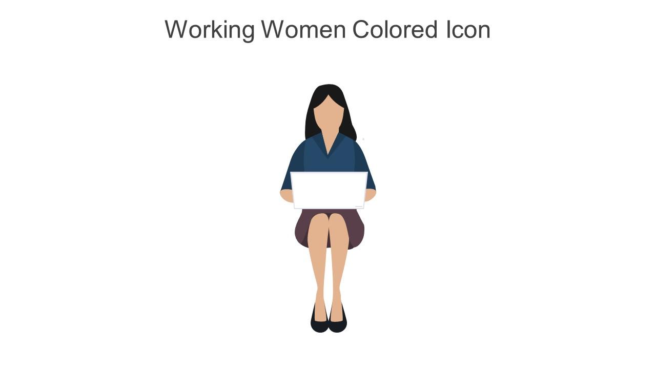 Working Women Colored Icon In Powerpoint Pptx Png And Editable Eps Format