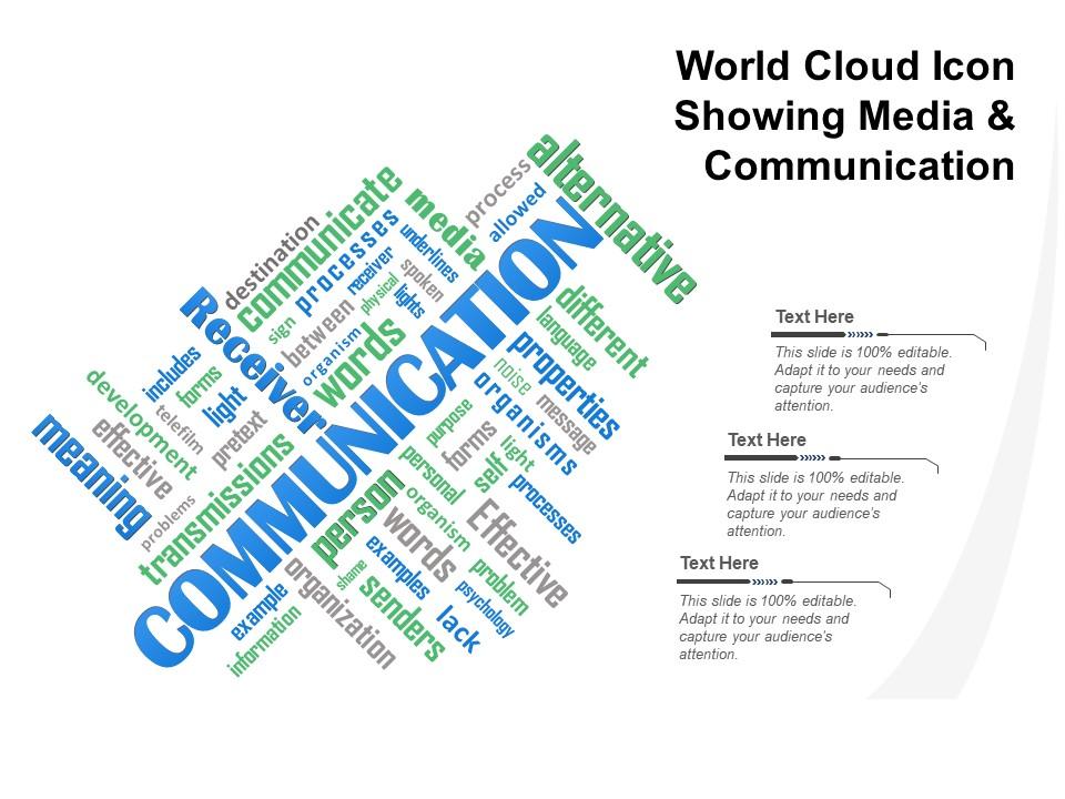 World cloud icon showing media and communication Slide01