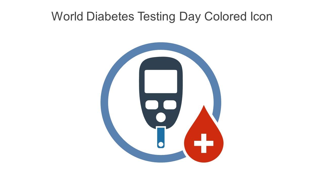 World Diabetes Testing Day Colored Icon In Powerpoint Pptx Png And Editable Eps Format Slide01