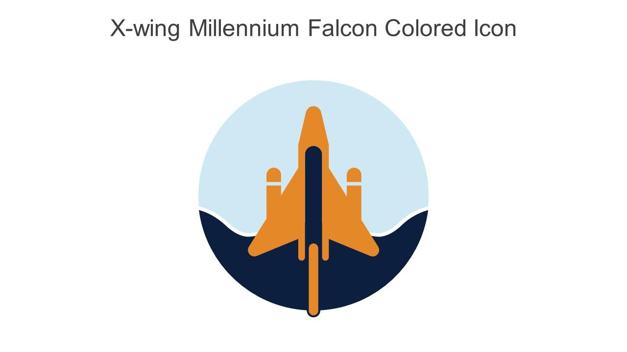 X Wing Millennium Falcon Colored Icon In Powerpoint Pptx Png And Editable Eps Format