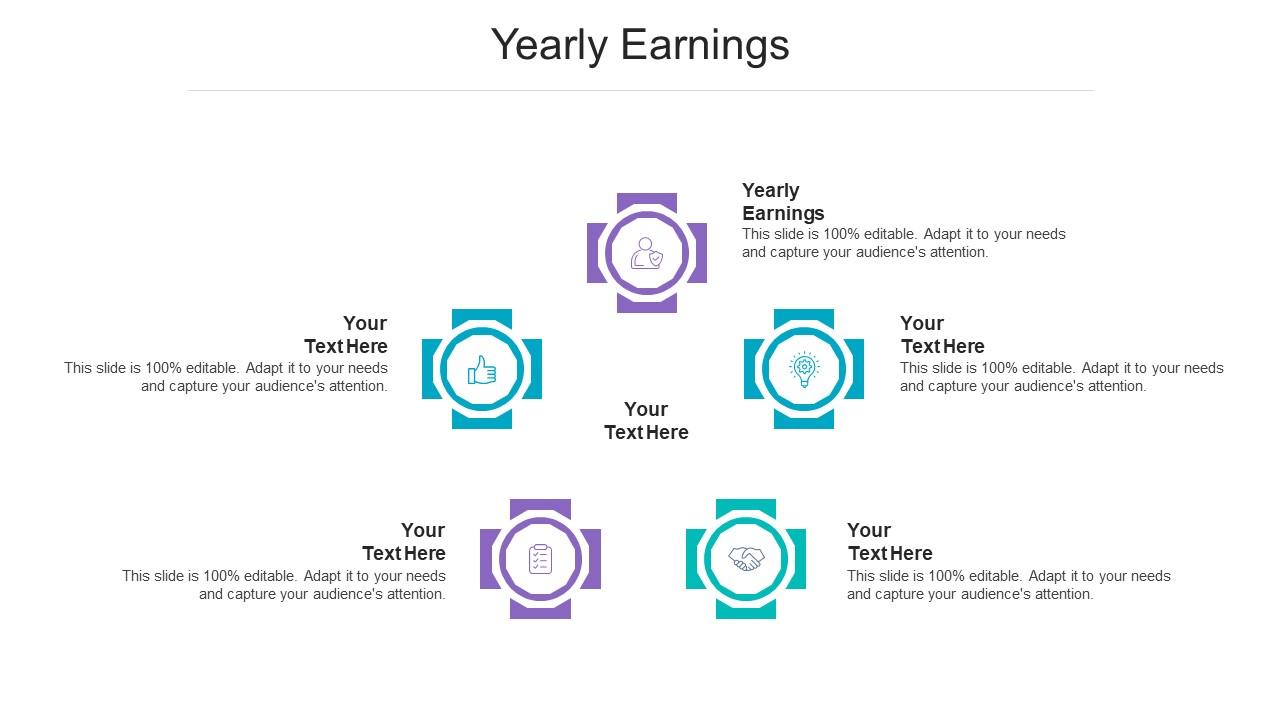 Yearly earnings ppt powerpoint presentation icon background cpb Slide01