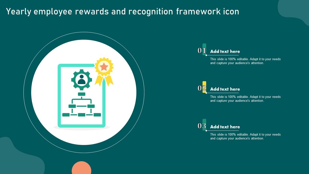Yearly Employee Rewards And Recognition Framework Icon