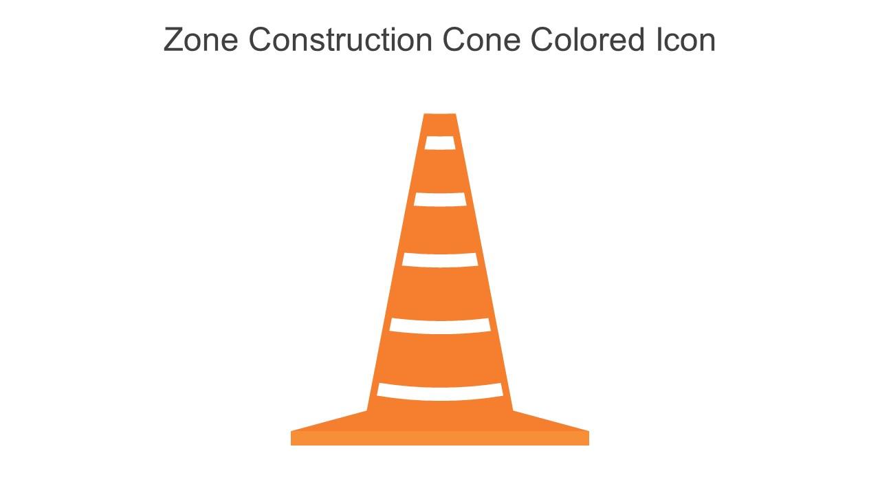 Zone Construction Cone Colored Icon In Powerpoint Pptx Png And Editable Eps Format