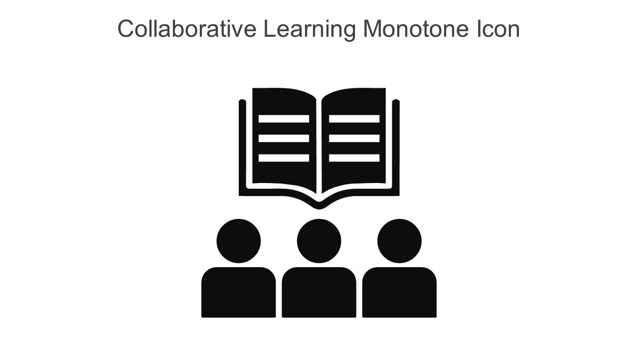 Collaborative Learning Monotone Icon In Powerpoint Pptx Png And Editable Eps Format