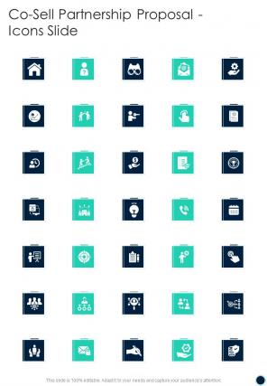 Co Sell Partnership Proposal Icons Slide One Pager Sample Example Document