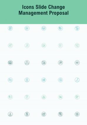 Icons Slide Change Management Proposal One Pager Sample Example Document