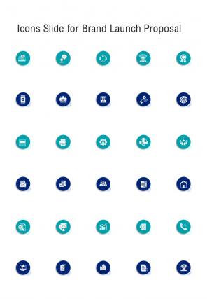 Icons Slide For Brand Launch Proposal One Pager Sample Example Document