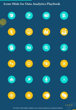 Icons Slide For Data Analytics Playbook One Pager Sample Example Document