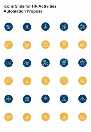 Icons Slide For HR Activities Automation Proposal One Pager Sample Example Document