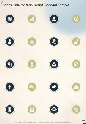Icons Slide For Manuscript Proposal Sample One Pager Sample Example Document