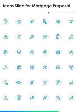 Icons Slide For Mortgage Proposal One Pager Sample Example Document