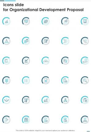 Icons Slide For Organizational Development Proposal One Pager Sample Example Document