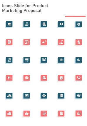 Icons Slide For Product Marketing Proposal One Pager Sample Example Document