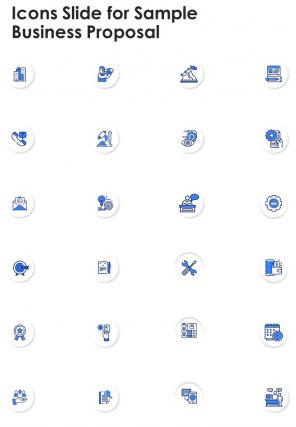 Icons Slide For Sample Business Proposal One Pager Sample Example Document