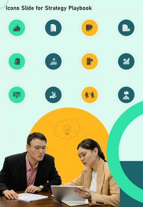 Icons Slide For Strategy Playbook One Pager Sample Example Document