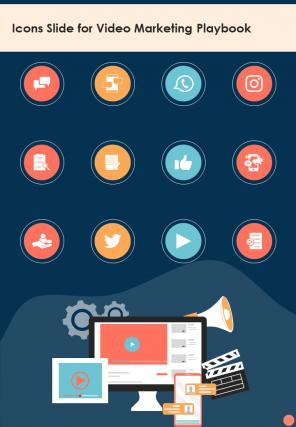 Icons Slide For Video Marketing Playbook One Pager Sample Example Document
