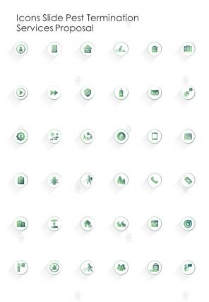 Icons Slide Pest Termination Services Proposal One Pager Sample Example Document