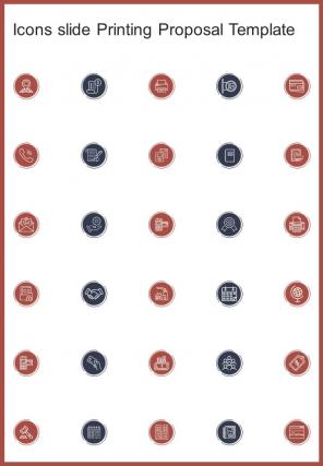 Icons Slide Printing Proposal Template One Pager Sample Example Document