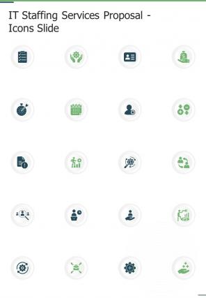 IT Staffing Services Proposal Icons Slide One Pager Sample Example Document