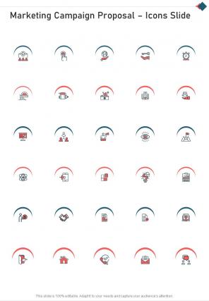 Marketing Campaign Proposal Icons Slide One Pager Sample Example Document