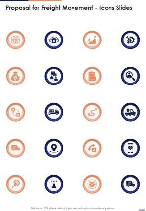 Proposal For Freight Movement Icons Slides One Pager Sample Example Document