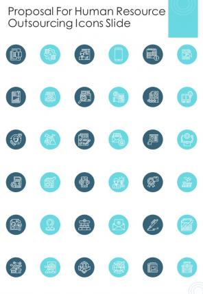 Proposal For Human Resource Outsourcing Icons Slide One Pager Sample Example Document