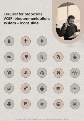 Request For Proposals VOIP Telecommunications System Icons Slide One Pager Sample Example Document