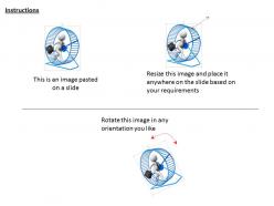 0115 3d business man inside the blue wheel ppt graphics icons