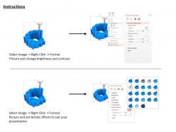 0115 3d man on the top of puzzle bar graph ppt graphics icons