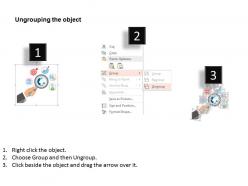 0115 human hand holding magnifier with multiple icons for data search powerpoint template