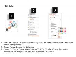 0115 human hand holding magnifier with multiple icons for data search powerpoint template