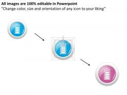 0115 mobile icons showing battery status charging ppt slide