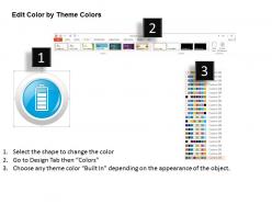 0115 mobile icons showing battery status charging ppt slide