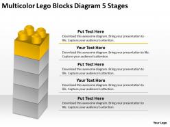 0620 technology strategy consulting multicolor lego blocks diagram 5 stages powerpoint slides