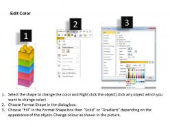 0620 technology strategy consulting multicolor lego blocks diagram 5 stages powerpoint slides