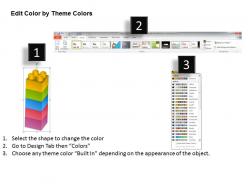 0620 technology strategy consulting multicolor lego blocks diagram 5 stages powerpoint slides