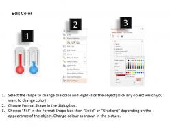 0714 business consulting 3d icons with thermometer diagram powerpoint slide template