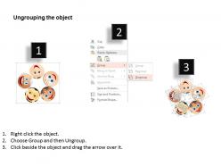 0814 business consulting diagram illustration of different smiley icons powerpoint slide template