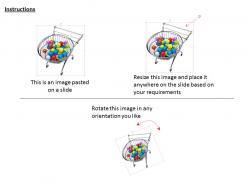0814 cart full with multicolored balls shows shopping image graphics for powerpoint