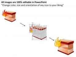 0814 icon of a firewall to separate the internal network from the external world ppt slides