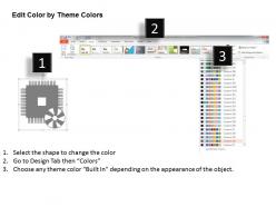 0814 icons of cpu microprocessor chip design with electronic components motherboard gpu ppt slides