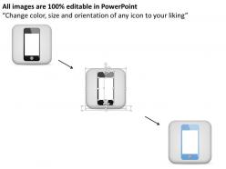 0814 mobile phone icons iphone blackberry android wireless devices ppt slides