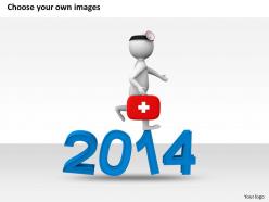 1013 3d image of 2014 with doctor ppt graphics icons powerpoint