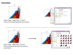 1013 3d man on bar graph with laptop ppt graphics icons powerpoint
