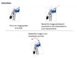 1013 3d man with business growth graph ppt graphics icons powerpoint