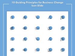 10 guiding principles for business change icon slide goal ppt powerpoint presentation file